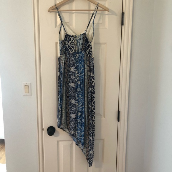 Summer dress with Asymmetrical hemline lace top - Picture 3 of 5